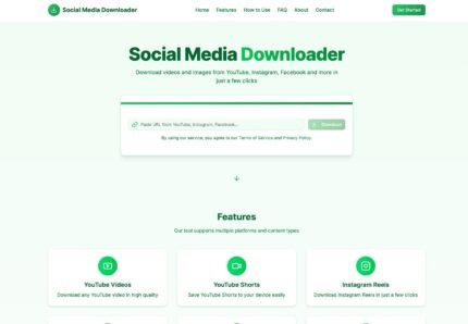 Social Media Post & Video Downloader Tool Script